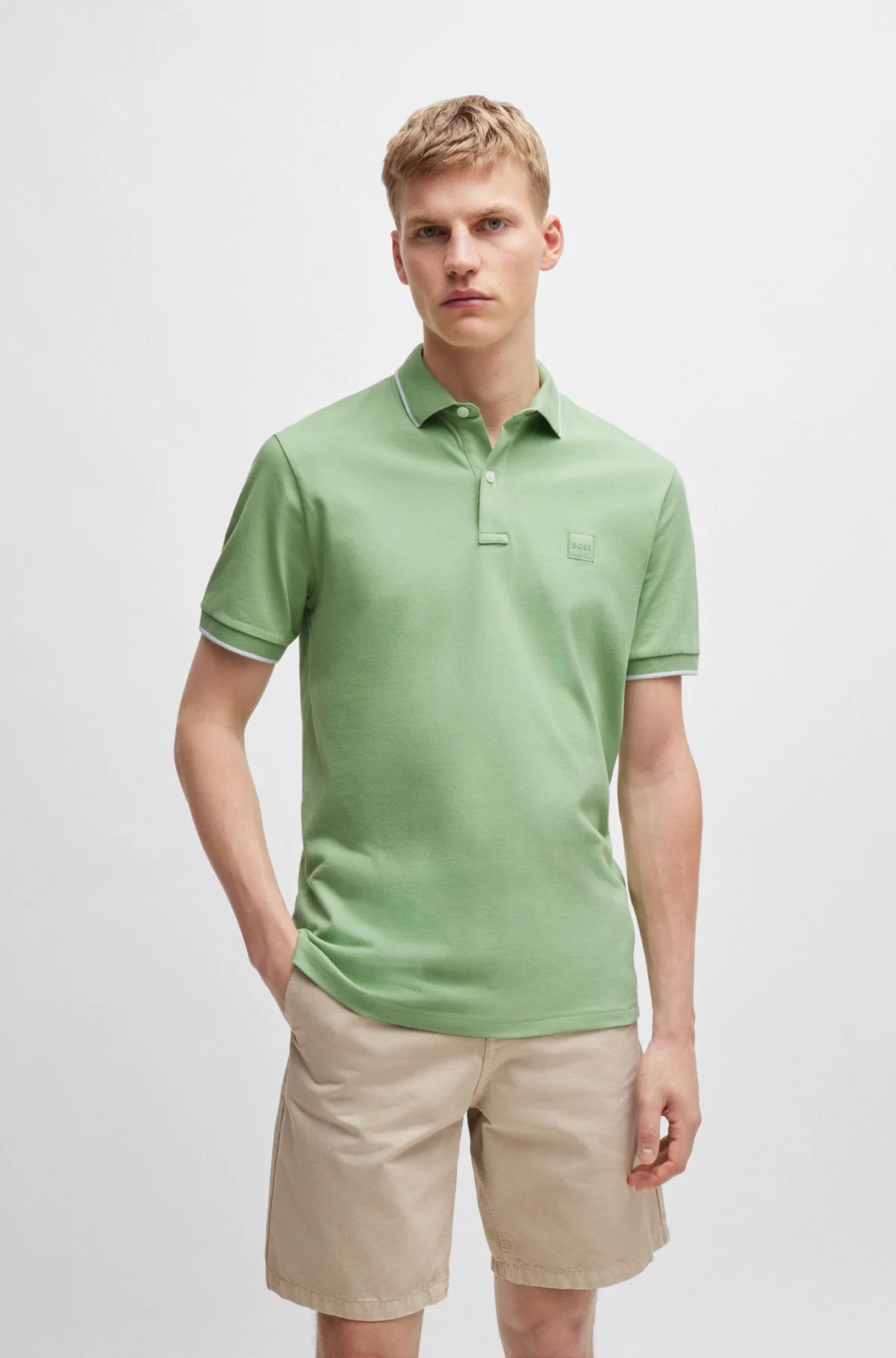 Polo Hugo Boss Passertip 372 Open Green